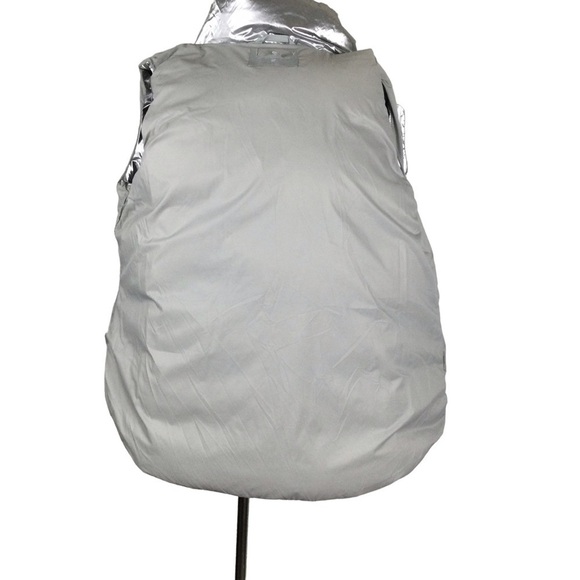ATHLETA Plus Size Silver Metallic Downtown Vest Hi /Low Design Nwot Size 1X - Picture 11 of 14